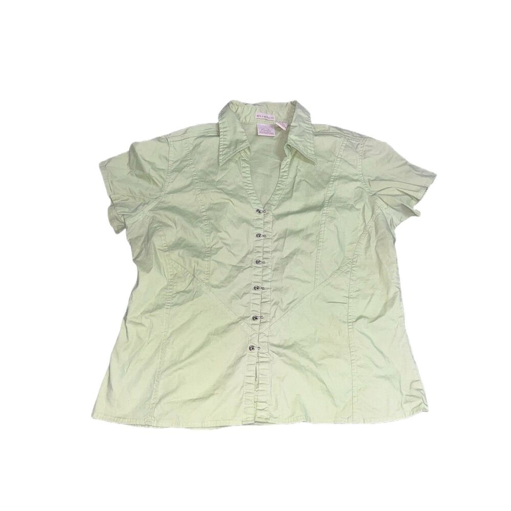 Fiorlini International Green Button-Up Corset Top - Size Medium